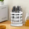 Kitchen Storage Rotating Cutter Block Rotatable Stand For Spoons With Flatware Utensil Drying Rack Holder