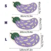 Badmatten Nachahmung Kaschmir Banane Aubergine Plüsch Teppichformwasser absorbierende Badezimmerbodenmatte Cartoon Fruchtnetz Rot