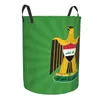 Laundry Bags Emblem Of Iraq Basket Collapsible Iraqi Flag Eagle Clothes Hamper For Nursery Kids Toys Storage Bin