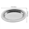 Plates Fruit Tray Stainless Steel Plate Serving Storage Exquisite Roast Steak Dinner