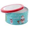 Storage Bottles Christmas Tin Box Candy Case Cookie Containers Lid Sugar Iron Jar Child