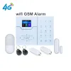 Kits 868MHz Engels Menu Havgw WiFi Alarm 4G GSM Smart Home Alarm Antiburglar Security Alarm System met app -besturingselement