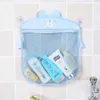 Opbergtassen Baby Cartoon Diervorm Douche Mesh Tas voor badspeeltjes Hangende badkamer Organisator Holder Kinderen Waterspeelgoed Net