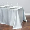 Tableau noire de mariage blanc nappe en satin rectangle pour el banquet des événements de fête de décoration couverture topper superposition