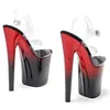 Dance Shoes Women Fashion 20CM/8inches PVC Upper Plating Platform Sexy High Heels Sandals Pole 243