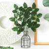 Decorative Flowers 10pcs Artificial Green Leaves With Stem Bulk Rose Silk Greenery Fake Flower For DIY Wedding