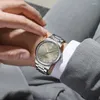 Orologi da polso qingxiya marca di moda orologio in quarzo per uomo in acciaio inossidabile waterproof luminus week data orologi di lusso da uomo relogio maschilino