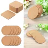 Table Mats 10Pcs Cork Coasters Square Round Cup Mat Non-Slip Backing Sheet For Home Bar Tea Coffee Mug Drinks Holder
