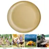 Plates Stainless Steel Camping Plate Fruit Reusable 17cm Outdoor Container Large Capacity Hiking Picnic Tableware