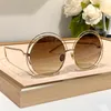 Огромные круглые солнцезащитные очки Gold Grey Gradient 114 Женщины Summer Sunnies Gafas de Sol Designer Солнцезащитные очки Shades occhiali da sole UV400 защита очков