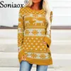 Hoodies للسيدات حفلة عيد الميلاد Tirts Terts Elk Snowflake Print Long Sleeve Tops Lourd Lose Harajuku Ladies Autumn Sweatshirt