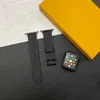 Luxurys Smart Watch Strap para Apple iwatch 9 8 7 6 5 4 3 3 2 SE Ultra Wuts Repreepsement Reemplazo Forma Floral Diseñador Pulsero de cuero 38 mm 41 mm 42 mm 44 mm 45 mm 49 mm de 49 mm