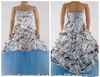 2020 Beautiful White Camo Prom Dress Satin Light Sky Blue Special Party Gowns Draped Lace Up Back Plus Size Real Tree Snowfall3952379