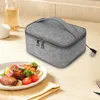 Dinnerware USB Heated Lunch Boxes Bag Container Oxford Cloth With Zipper Insulation Warmer For Office Car Camping Home Picnic