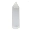 Decorative Figurines Selenite Gypsum Stone Hexagonal Column Mineral Crystal Rod Reiki Energy White Healing Home Decoration 1 Piece