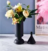 Vasos Geometria nórdica Vaso de cerâmica Arranjo de flores em casa Mobiliário de mesa artesanato Ornamentos de gabinete de TV Decoração