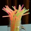 Disposable Cups Straws Drinking Multicolor Flexible Long For Cocktail Wedding Bachelorette Home Kitchen Supplies