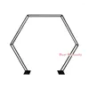 Decoração de festa Casamento romântico Hexagon Gold Metal Iron Flower Arch Stand para suprimentos Designs de portas principais Suporte floral