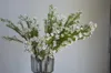 Decorative Flowers 23.5" White Artificial Tiny Blossom Branch Faux Spring Summer Plant Stem DIY Centerpieces | Floral Wedding/Home