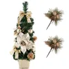 Flores decorativas Decoração de árvore de Natal Britas e pinheiros escolas Xmas Fosco Fake Cones para artesanato de férias de inverno