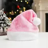 Partyversorgungen Mode Frauen Big Ball Plüsch Weihnachtsmütze Unisex Velvet Komfort Weihnachtshüte Mütze Pure Color Kinder Geschenkkappe Claus Claus