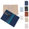 Aufbewahrungstaschen 7 Farben tragbare PU Leder -Passhalter -Reisedokumente Karten Tasche für Männer und Frauen Geschenke