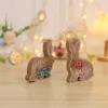 Party Decoration Wooden Ornaments Easter Set With Flowers Tabletop Decor For Spring Figurine