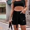 Jeans féminins 2024 Spring and Summer Belt Denim Sautport Street Hipster Casual Shorts Femme Baggy