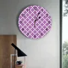 Zegary ścienne Purple Marokańska Geometria 3D Zegar nowoczesny design salon dekoracja kuchni
