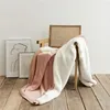 Blankets Luxury Sherpa Acrylic Crochet Knitted Throw Blanket Winter Autumn Warm Comfortable Home