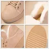 Boots Ankle Snow Women 2024 In Winter Warm Fashion Designer Platform Casual Suede Lace Up Thick Plush Flats Short Boot