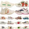 Vintage Rhythons Sneakers Casual Schuhe Leder Starwberry Logo Elfenbein Ziegelrote rot Apfelgrün Beige Multi -Mund Ebony Anker Tiger Welle Rosa Herz Regenbo R4lv#