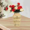 화병 라탄 유리 꽃병 짠 농가 스타일 데스크탑 소박한 꽃 식물 컨테이너 테이블 중심 배열 장식 홈