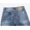 Jeans cortos de mezclilla Hombres de color azul claro Blue delgada Retaos pantalones cortos de verano Jeans para hombres Pantalones casuales Hombres de ropa de lujo 240327