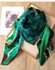 BirdTree 100%Mulberry Silk Art Print Satin Scarf Spring Autumn Office Lady Shawl ontworpen Elegant Wrap Kerchief A30618QM 240325