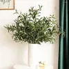 Dekorativa blommor 95-110 cm Artificial Olive Branch Elegant Creative Flower Arrangement med frukt Enkla handgjorda falska trädgrenar