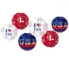 Party Decoration Patriotic Lantern Decorations USA Temed Paper Lanterns for Independence Day Festlig Hanging Home