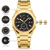 Нарученные часы Swish Relogio Masculino Gold Quartz Watch for Men Business Водонепроницаемые календарь часовых календарей Дата. Классический циферблат с двумя глазами