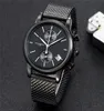 Top Men039s Watch Men039S Designer Quartz Watch Luxury Chronographe en acier inoxydable multifonctionnel Watch Casual Business Tre1360382