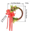 装飾的な花素敵なリボンリースハンギング装飾特別なお祝いのための休日愛好家の洗練された弓の結び目594C