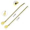 Drinking Straws Reusable Metal Straw Spoon 304 Stainless Steel Set Straight Bent Eco-friendly For Smoothie Accessory