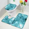 Mattes de bain Abstract Blue Marble Mat Set Gold Ligne Texture MODERNE MODE MODE MOTEUR DÉCOR DÉCOR DÉCOR SAGRES UNE COUPE DE COUCHE DE TOIlet en forme