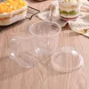 Wegwerpbekers rietjes 50 stks plastic heldere cake met deksel ijs bubble thee Container keukendrankjes drinkgares feest vasos desechables