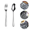Spoons Stainless Steel Fork Spoon Steak Tableware Metal Cutlery Western Dinnerware Coffee Home Serving Utensils