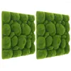 Decorative Flowers 2 Pcs Simulated Moss Decoration Plants Artificial Micro Landscape Planted Cotton Lawn Fake Pad Scene For Landscaping