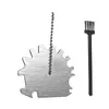 Tools Barbecue Grill BBQ Brush Clean Tool Zinc Alloy Bristle Free Non-stick Cleaning Brushes Accessories For All Types