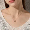 Diseño de nicho, temperamento, moda, joyas exquisitas y versátiles de la cadena de clavícula, amor Home Collar Full Diamond H-letter For Women