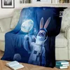 Blankets Cartoon Plush Bed Throwing Picnic Thin Blanket Modern Flannel Cover Gedruckt Bettdecke Geschenk