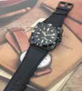 Men de estilo Automático Cerámico Bisel Bell Bell Aviation Sport Buceo Relojes de cuero negro Imperte de pulsera impermeable7782021