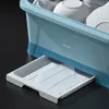 Kitchen Storage HOOKI Dish Box Large Capacity With Lid Plastic Cutlery Rack Sealed Insect Resistant Cupboard